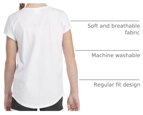 Image of adidas Girls' Short Sleeve Scoop Neck Tee T-Shirt