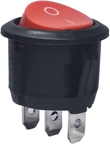 Interrupteur à bascule KCD1-105 250V 6A rond noir pour petits appareils