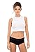 Produktbild Evoni Damen Thirt Top bauchfrei weiß XL