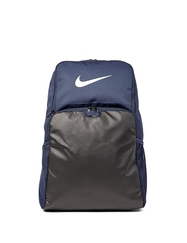 Nike Mochila de treinamento Brasilia 9.5, Azul-marinho/preto/branco, G