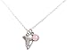 Produktbild Gemshine Kette Schlittschuh Winterschmuck Anhänger Eislauf, Eishockey mit Rosenquarz in 925 Silber, vergoldet oder rose. Sportschmuck - Made in Madrid, Spain, Metall Farbe:Silber