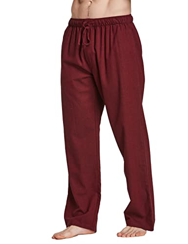 YINCOZI Men's 100% Cotton Super Soft Flannel Buffalo Plaid Pajama Pants with Pockets2