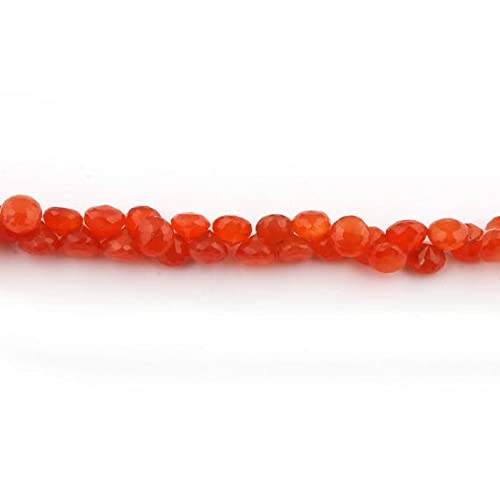 Carnelian faceted onion beads 9mm pour création joaillerie fine