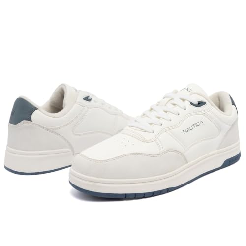 Image of Nautica Men's Casual Lace-Up Sneakers - Classic Low-Top Tennis Fashion Sneakers