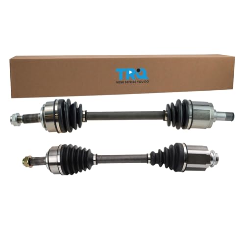 Image of TRQ Front Driver and Passenger Side CV Axle Assembly Set 2 Piece Compatible with 2002-2006 Honda CR-V 2.4L Automatic Transmission
