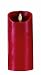 Mystique Flameless Candle, Red 7" Pillar, Real Wax Candle With Realistic Flickering Wick, Battery Operated, By Boston Warehouse