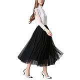 falda larga tul fiesta Circunferencia de la cintura: 60 cm-80 cm. Adecuado para un peso máxima de 60 kg.Altura recomendada:155-165 cm. Longitud de falda:80 cm.