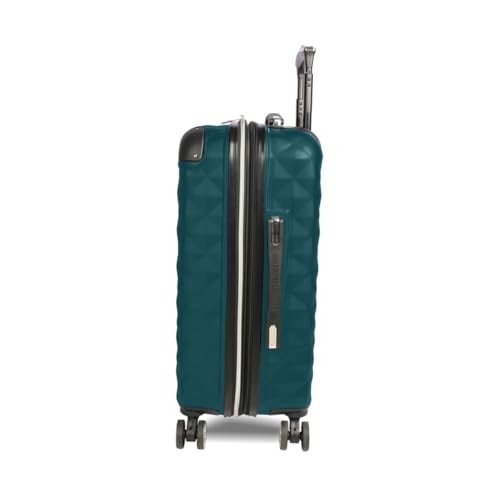 Image of Kenneth Cole REACTION Diamond Tower Collection Lightweight Hardside Expandable 8-Wheel Spinner Travel Luggage, Deep Teal, 28-Inch Checked