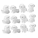 BRIGHTFUFU 12pcs Puppy Car Decor Resin Animal Mini Dog Miniature Dog Figures Mini Resin Dog Tiny Dog Miniature Dog Statues Tiny Animal Figures Garden Miniature Animal White Shine Accessories