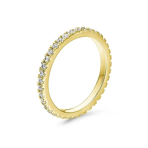 Bague d'éternité en or et argent sterling, le cadeau romantique idéal
