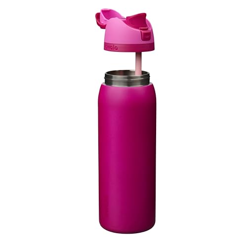 Image of Owala FreeSip Insulated Stainless Steel Water Bottle with Straw, BPA-Free Sports Water Bottle, Great for Travel, 40 Oz, Read My Lips