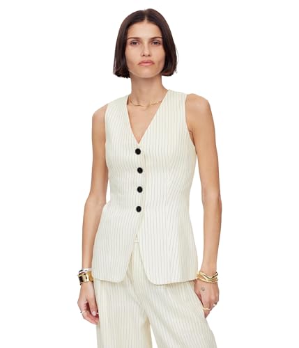 Madewell womens Cass Vest - Pinstripe Linen