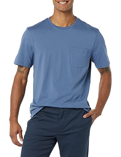 Image of Amazon Essentials Men's Short-Sleeve Crewneck Pocket T-Shirts, Pack of 2