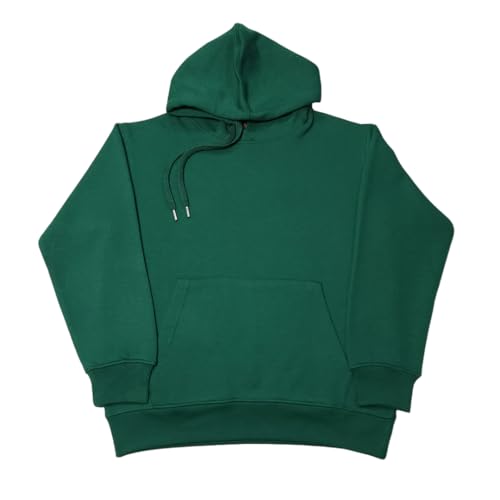 ANWA Plain Fleece Pullover Hoodie, 70% Cotton 30% Polyester, Long Sleeve Casual Compfy2