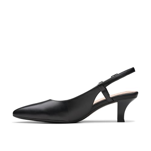Clarks Clarks Women's Kepley Lane Pump, Black Leather, 7 Wide
