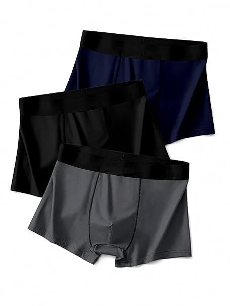 Nexyoua Enterprises Men's Boxer Briefs Pack of 3 | Soft Stretch Breathable Underwear for Men | Moisture-Wicking | Skin-Friendly Durable Fabric (in, Alpha, M, Regular, Gray- RAMA - Maroon)-picture-54