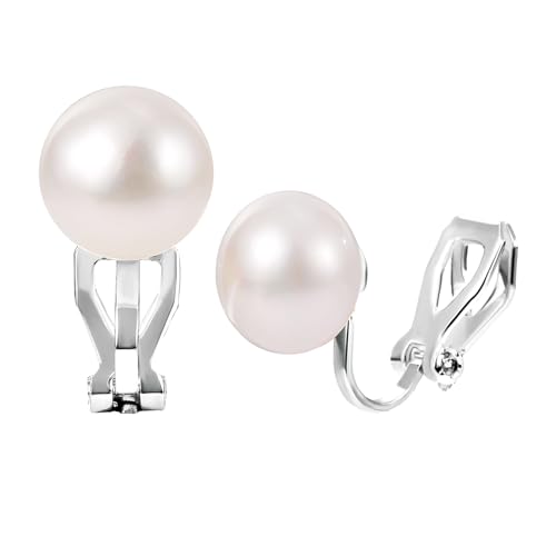 Bridal Shower Gifts Freshwater Cultured Real Pearl Clip On Earrings Comfortable Genuine Pearl Non Pierced Ears Jewelry for Women