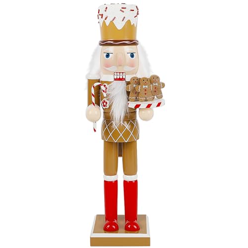 Joliyoou 35,6 cm große Nussknacker-Figuren aus Holz, Nussknacker,...