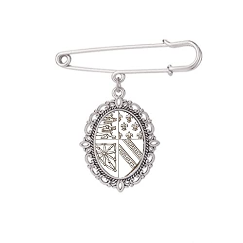 Broche baroque lion noir et blanc M : sublimez vos vestes et manteaux