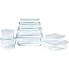Pyrex Cook & Freeze - Set of 8 Boxes of Different Sizes and Shapes with Lid - Borosilicate glass - Ideal for freezing and Batchcooking - Made in France (8)