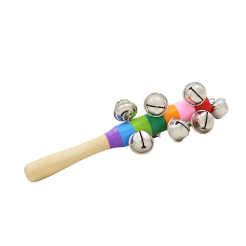 FELTECHELECTR 小さな ベル ガラガラ 赤ちゃん 手 ガラガラ 手持ち ガラガラ おもちゃ 手 グリップ ガラガラ 子供 ガラガラ おもちゃ 音楽 手 ベル 子供 ハンドベル 赤ちゃん ハンドベル