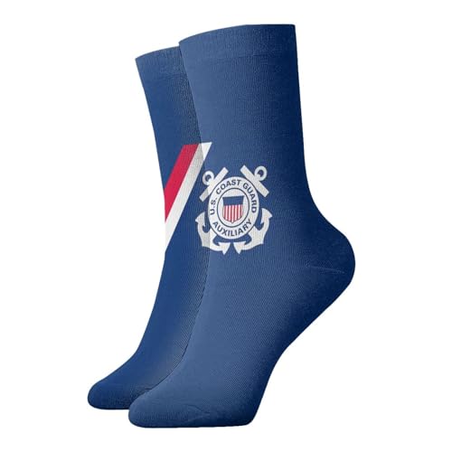 United States Coast Guard Running Socks Ventilating Comfort Cool Crew Socks for Unisex, Painting2