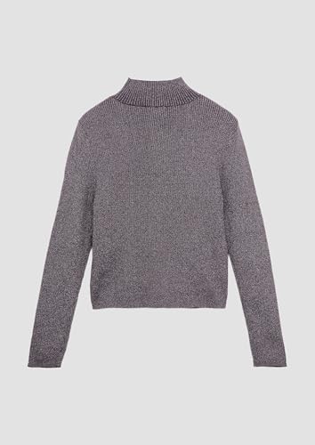 s.Oliver Strickpullover mit Metallic-Effekt und Stehkragen