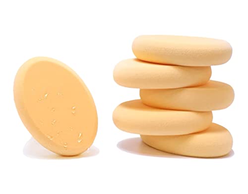 Grteark 6 Pcs Makeup Sponge and Round Facial Sponge Two Uses, for Removing Dead Skin, Dirt and Makeup Foundation, Beauty Blender Sponge for Blending Liquid, Powders and Creams, Liquid Application