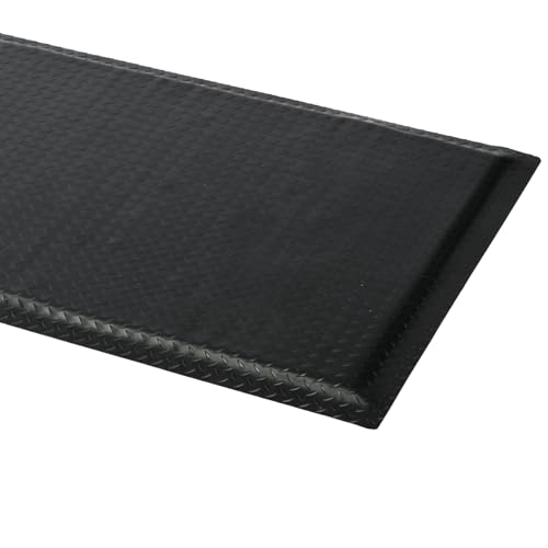 Image of 3 x 6 FT Anti Fatigue Mats Industrial 15 /16 Inch Thick Soft Sponge Ergonomic Mat Durable Heavy Duty Diamond Plate for Standing Non Slip Industrial Grade Floor Mat for Leg & Back Pain (Black)