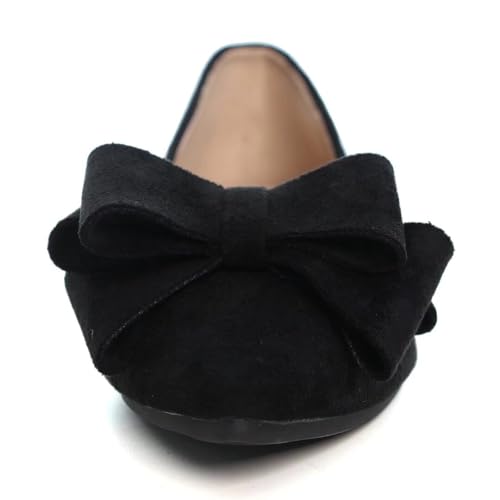 Image of TN TANGNEST Women Fashion Bowknot Flats Comfort Pointed Toe Dress Shoes