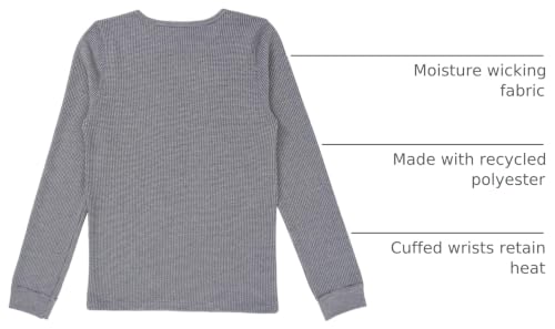 Image of Fruit of The Loom Girls' Premium 2-Pack Thermal Waffle Crew Top