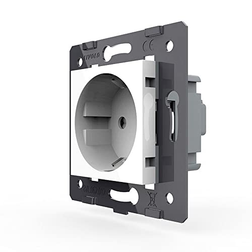 Zócalo Livolo empotrable para interiores, toma de VL, 11, en blanco