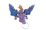 Crystal Wing Dragon Keychain -1 piece - Articulated Dragon Keychain (Dual Color - Black/Purple)