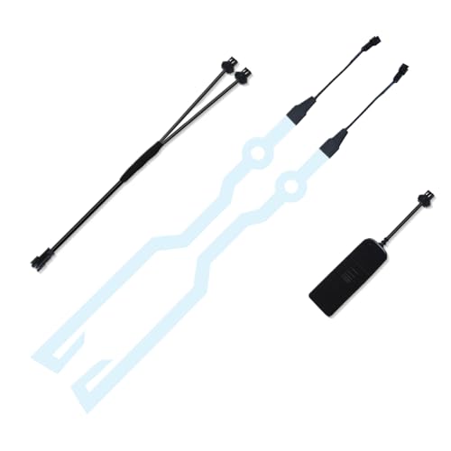 Holdes Led-verlichting voor helmen, EL-lampen voor helmen – EL-lichtstrips, waterdicht, schokbestendig en sterk klevend, voor motorfiets en fiets