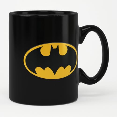 Taza de café Batman Oficial con logo negro miniatura 1