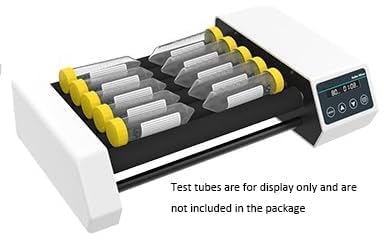 Test Tube Roller Mixer Tube Roller Mixer with 6 Rollers Speed 20 to 80rpm Max Capacity 12 * 50ml Centrifuge Tube / 0.6kg for Mixing Viscous Liquids and Solid-Liquid Suspensions, Etc