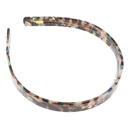 TOVINANNA シーノンスリップ洗顔ヘッドバンド 女性用ヘアアクセサリー べっ甲柄醋酸板材発飾 お風呂用滑り止めヘアバンド 大理緑模様