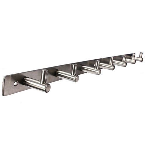 Easy Stainless Steel Wall Hanger Coat Robe Hat Rail Clothes Towel Hanger Home Decor Holder Heavy Dut - //coolthings.us