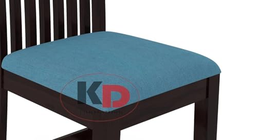 Image of Dining Table Set || Wood Dining Table with Chair 4 Seater || Dining Room Set || Wooden 4 Seater Dining Table || Modern and Unqiue Dining Table for Living Room (4 Seater Dining Table) Walnut Finish