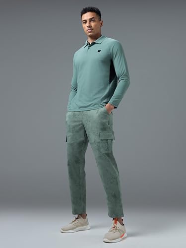Image of TECHNOSPORT Men's Straight Fit Active Sports Cargo Track Pant with Ts Lytra
