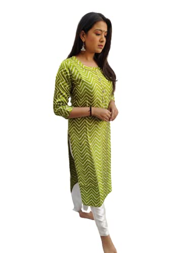 Image of Prijam Traditional Straight Long Kurti Mashru Leriya