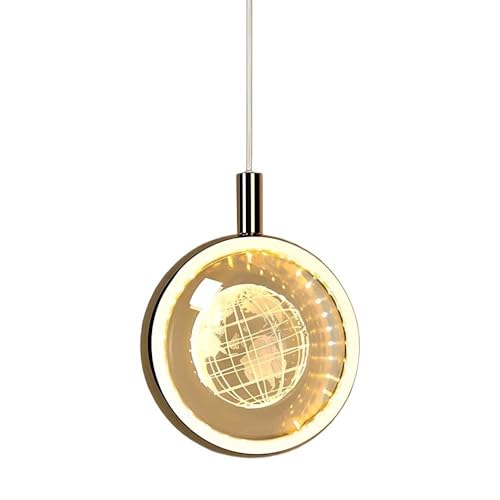 Lámpara colgante de cristal para mesita de noche crea un ambiente cálido en el dormitorio