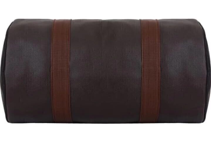AIROZSS Trendy Brown Leatherette Lightweight Gym Duffle Bag/Travelling Bag for Men and Women 4