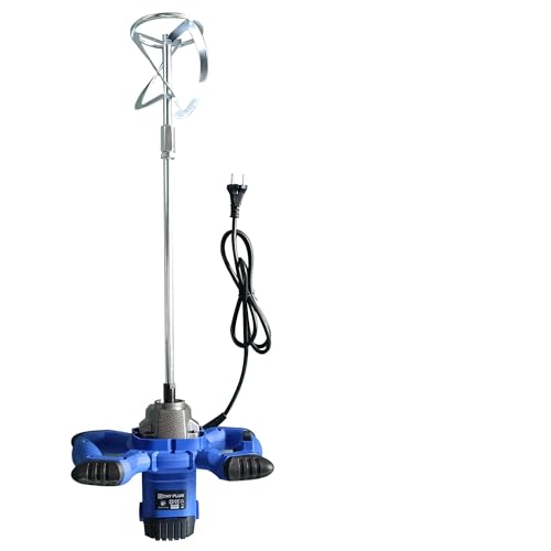 2600W Mezcladora de Mortero Eléctrica, batidora amasadora cemento portátil de hormigón para mortero, 6 velocidades ajustables
