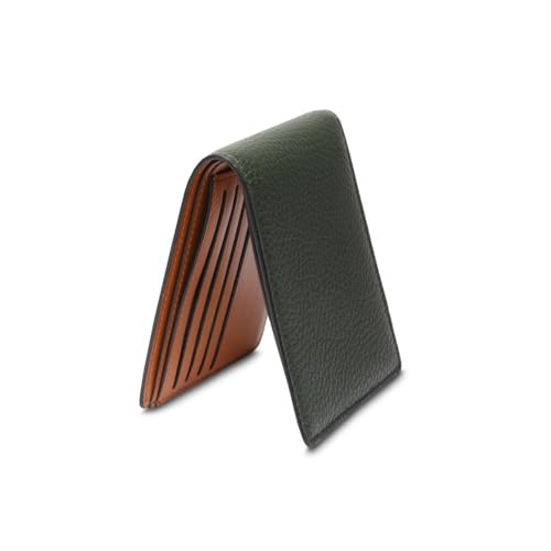 Bosca Monfrini Contrast Eight-Pocket Executive Wallet (Green/Tan)3