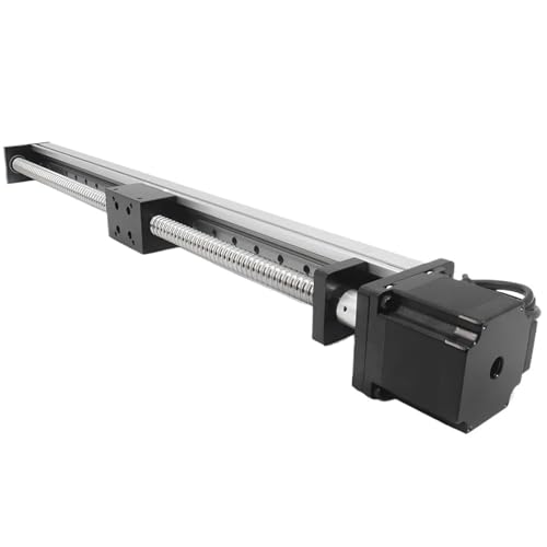 Dual Optical Axis Manual Sliding Table Rail Guide 450mm Length Travel Linear Stage Actuator with Square Linear Rails Ballscrew SFU1605 with Nema23 Stepper Motor