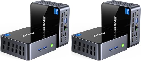 Image of GMKtec Mini PC Intel Core i7-1185G7 (up to 4.8 GHz) 32GB DDR4 1TB SSD Desktop Mini Computers WiFi 6, BT 5.2 / DP, HDMI /RJ45 2.5G /USB4.0 (Pack of 2)