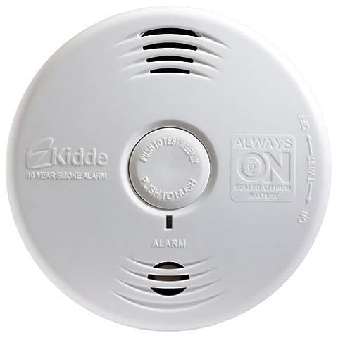 Kidde Smoke Detector, 10-Year Battery, Photoelectric Sensor Smoke Alarm, White Cover