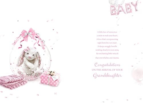 Cherry Orchard Congratulations On The Birth Of Your Granddaughter Card - Bunny Rabbit
