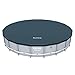 Bestway 58356E Round 20-Foot Debris Pool Cover for Above Ground Pro Frame Pools with Drain Holes and Tie-Down Ropes, (Pool Not Included)